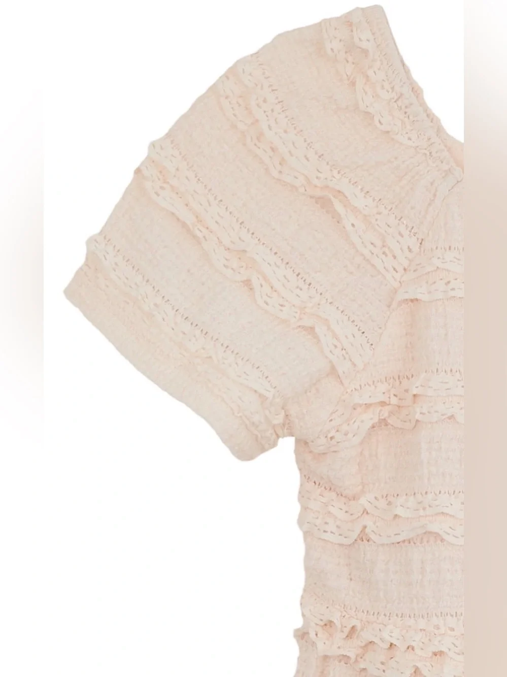 Wonder Nation Girls 12M Cream Gauzy Lace Play Dress Boho Beach Fairy Cottagecore